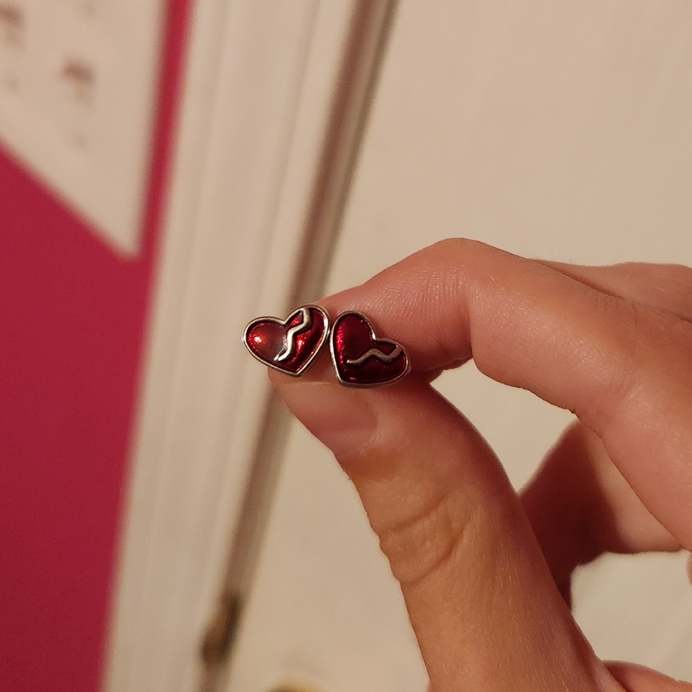 Broken Heart Stud Earrings
